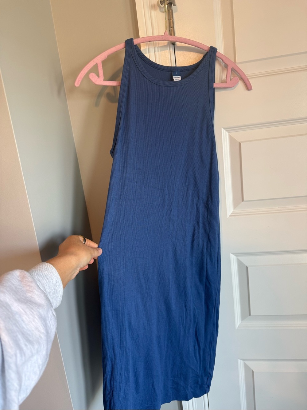 Old Navy Navy Blue Ribbed Tank Dress